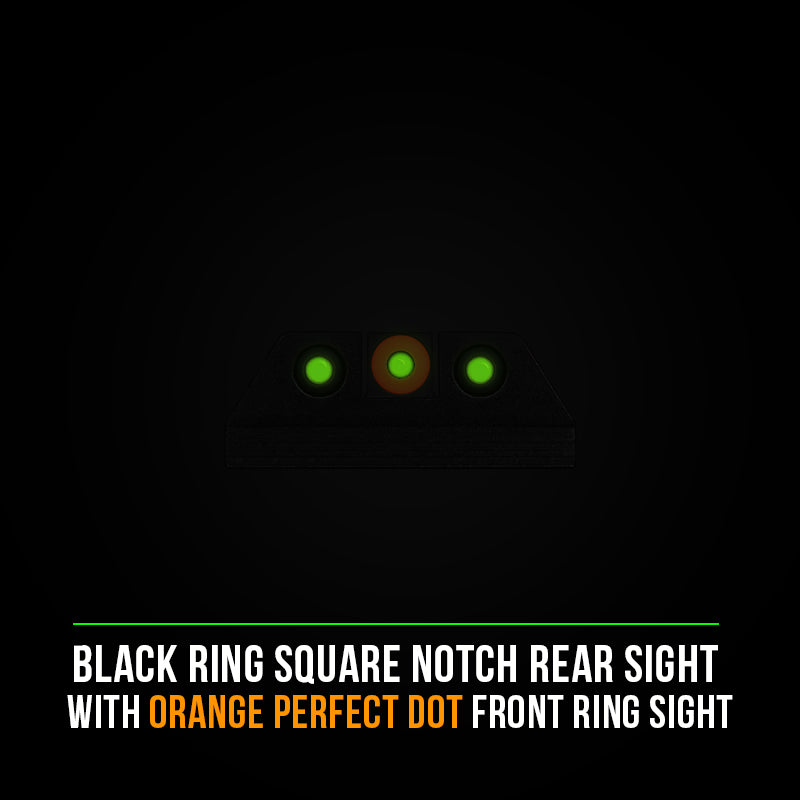 Night Fision Night Sight Set Sig P320/P365 Orange Front #8 Rear Black Nitride