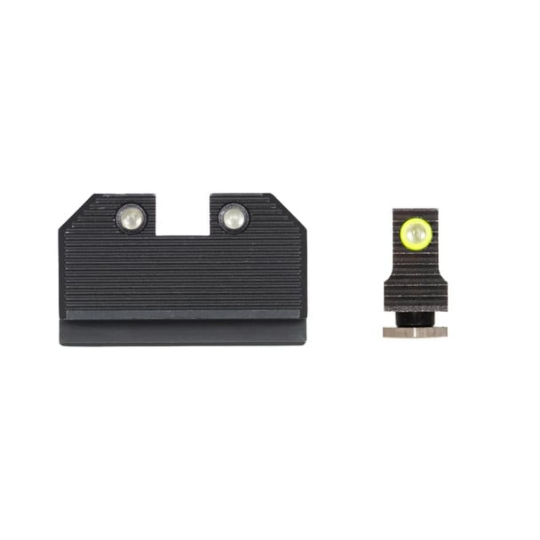 Night Fision Ready Stealth Lower 1/3rd Night Sight Set Glock 17/19/34 w/ RMR/507c/508t Yellow Front Black Nitride