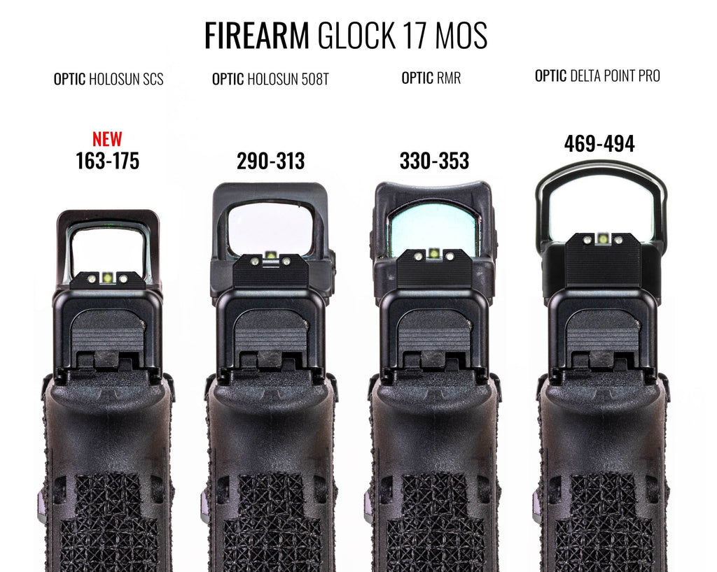 Night Fision Ready Stealth Night Sight Set Glock 17/19/34 w/ RMR/507c/508t Black Front Black Nitride
