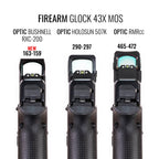Night Fision Ready Stealth Night Sight Set Glock 43/43x w/ 507k Black Front Black Nitride