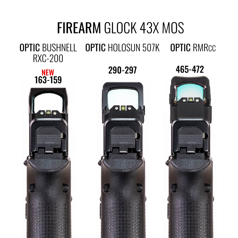 Night Fision Ready Stealth Night Sight Set Glock 43/43x w/ 507k Orange Front Black Nitride