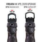 Night Fision Ready Stealth Night Sight Set HK VP9 w/ DPP/509t/Acro Orange Front Blank Rear Sight Black Nitride