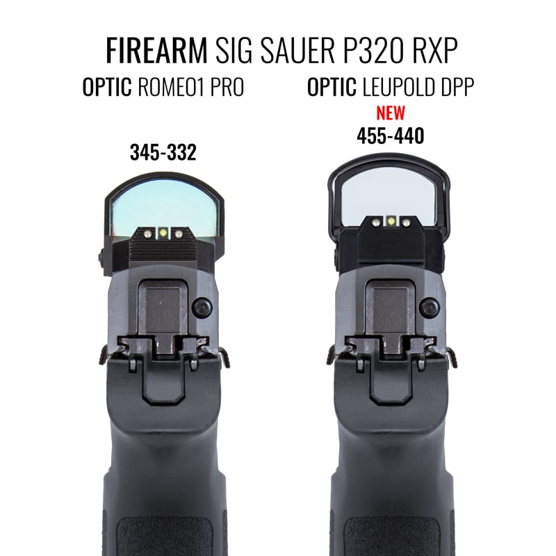 Night Fision Ready Stealth Night Sight Set Sig P320 w/ DPP/509t/Acro Black Front Black Nitride