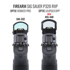 Night Fision Ready Stealth Night Sight Set Sig P320 w/ DPP/509t/Acro Black Front Black Nitride