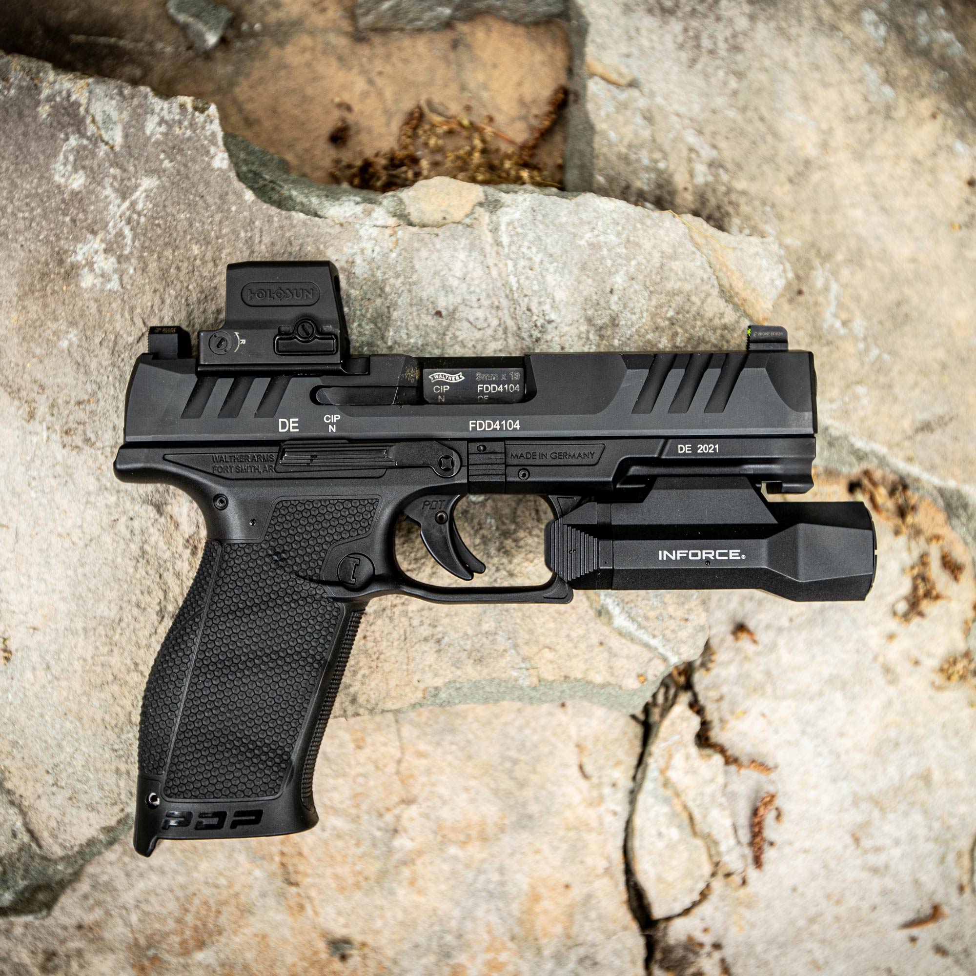 Night Fision Ready Stealth Night Sight Set Walther PDP/PPQ w/ RMR/507c/508t Yellow Front Black Nitride