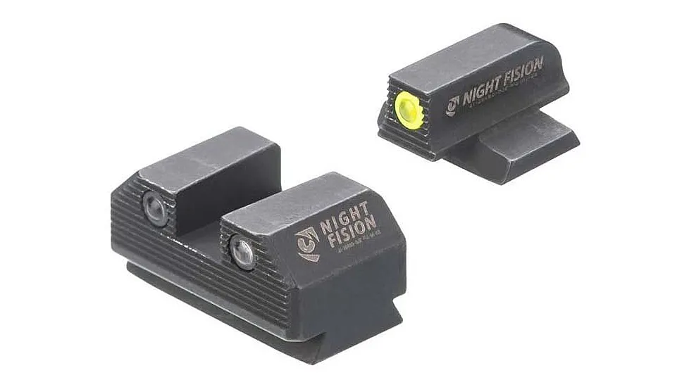 Night Fision Ready Stealth Night Sight Set Ruger Max 9 Yellow Front Black Nitride