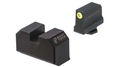 Night Fision Ready Stealth Lower 1/3rd Night Sight Set Glock 17/19/34 w/ RMR/507c/508t Yellow Front Blank Rear Sight Black Nitride