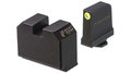 Night Fision Ready Stealth Night Sight Set Glock 17/19/34 w/ DPP/509t/Acro Yellow Front Blank Rear Sight Black Nitride