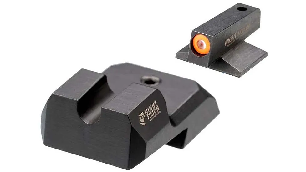 Night Fision Night Sight Set 1911 Orange Front U Notch Rear Black Nitride