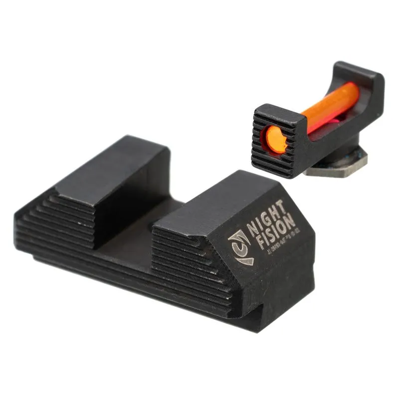 Night Fision Sight Set Glock 17/19/45/48 Red Front Black Nitride