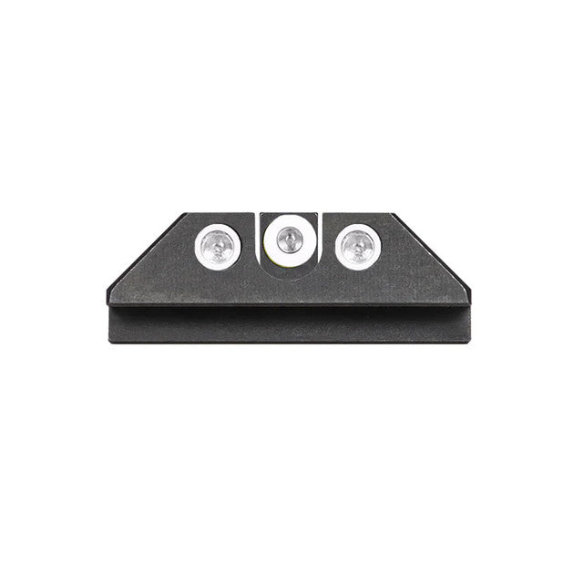 Night Fision Night Sight Set Glock 42/43/43X White Front U Notch White Rear Rings Black Nitride