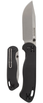 KA-BAR Becker Folding Knife 3.559" Drop Point Black Satin Blade