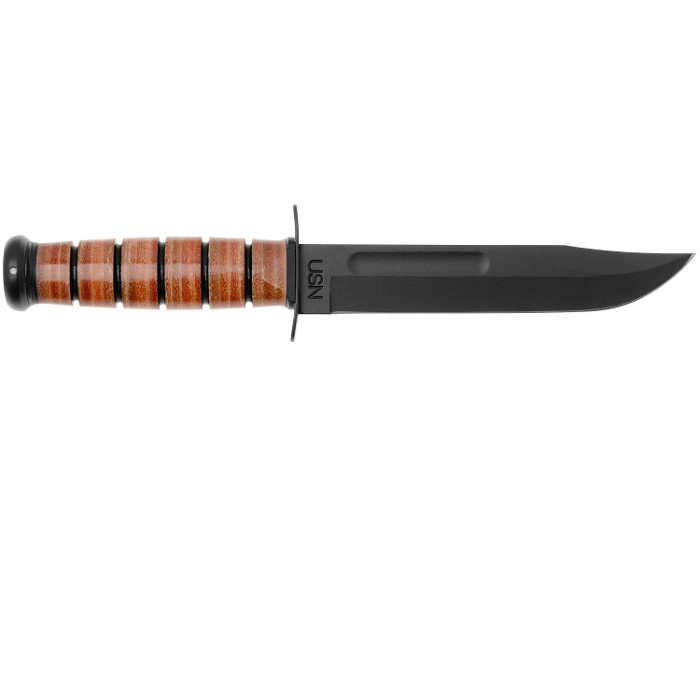 KA-BAR US Navy Fighting/Utility Fixed Blade Knife 7" Clip Point Plain Edge