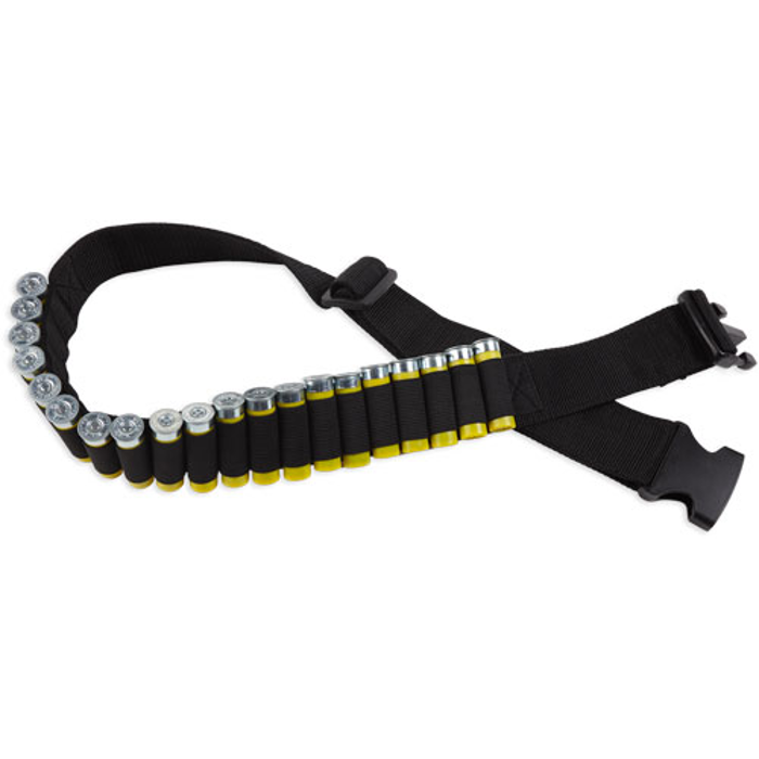 Bulldog Cases Adjustable Shotgun Ammo Belt 20 Rounds ?Nylon Black