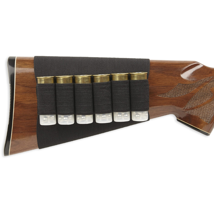 Bulldog Cases Butt Stock Shotgun Shell Holder 6 Rounds ?Nylon Black