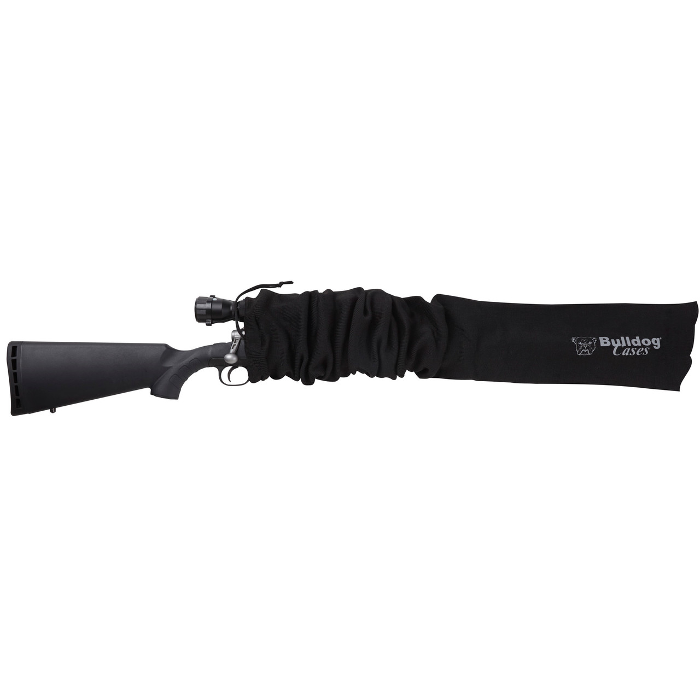 Bulldog Cases Oversized Scoped Rifle  Gun Sock Knit Fabric Black