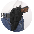 Bulldog Cases Belt Clip Holster Right Hand Most Revolvers 3-4" Nylon Black Large