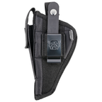 Bulldog Cases Belt Clip Holster Right Hand Most Standard Semi-Auto Pistols with 2" - 5" Barrel Nylon Black Large