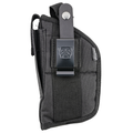 Bulldog Cases Belt Clip Holster Right Hand Most Compact Semi Autos with 2 1/2" - 3 3/4" Barrel Nylon Black Large