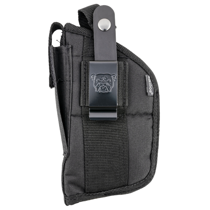 Bulldog Cases Belt Clip Holster Right Hand Most Compact Semi Autos with 2 1/2" - 3 3/4" Barrel Nylon Black Large