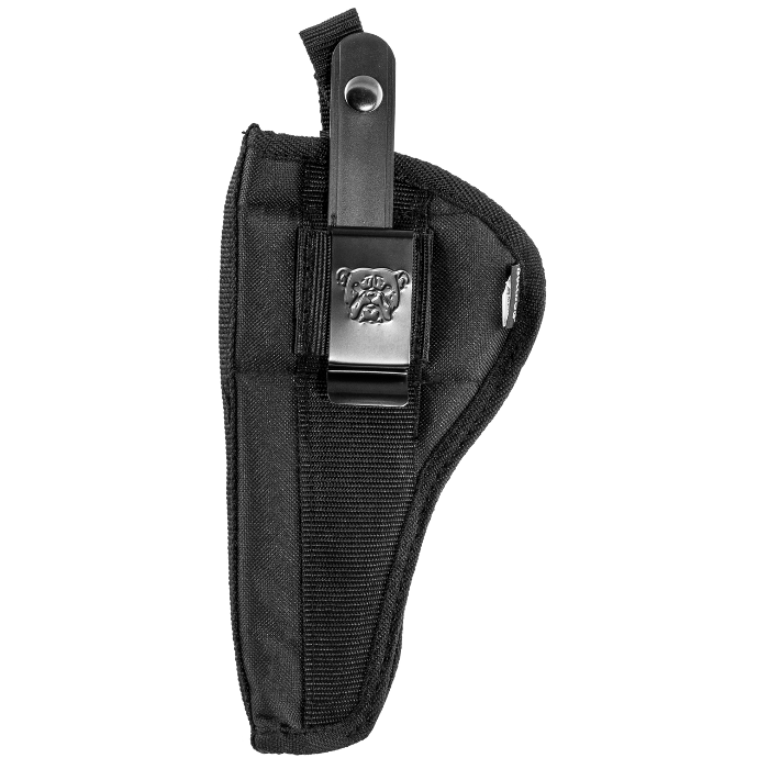 Bulldog Cases Belt Clip Holster Right Hand Most Large Frame Revolvers with 5" - 6" Barrel Nylon Black Large