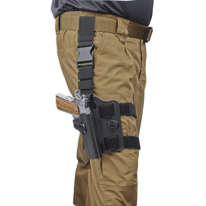 Bulldog Cases Universal Drop Leg Platform Ambidextrous Polymer Black