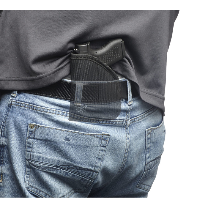 Bulldog Cases Super Grip Holster Right Hand Most Semi Autos And Revolvers With 4"-5" Barrel Polymer Black Large