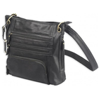 Bulldog Cases Cross Body  Purse with Holster Ambidextrous Most Small Pistols & Revolvers Leather Black Large
