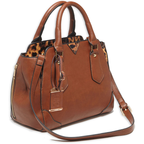 Bulldog Cases Satchel  Purse with Holster Ambidextrous Most Small Pistols & Revolvers Leather Chestnut Medium