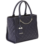 Bulldog Cases Quilted Tote  Purse with Holster Ambidextrous Most Small Pistols & Revolvers Leather Navy Medium