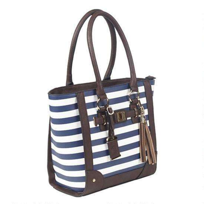 Bulldog Cases Tote  Purse with Holster Ambidextrous Most Small Pistols & Revolvers Leather Navy Medium