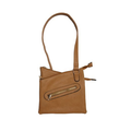 Bulldog Cases Cross Body  Purse with Holster Ambidextrous Most Small Pistols & Revolvers Leather Tan Medium