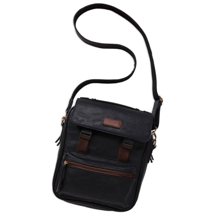 Bulldog Cases Urban Satchel with Tablet Storage Ambidextrous Most Small Pistols & Revolvers Leather Black Medium