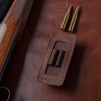 Allen Castle Rock Cartridge Carrier 223 Remington, 300 Winchester Magnum 2 Rounds Top Grain Leather Brown