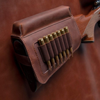 Allen Westcliff Cartridge Carrier 223 Remington, 300 Winchester Magnum 7 Rounds Full Grain Leather Brown