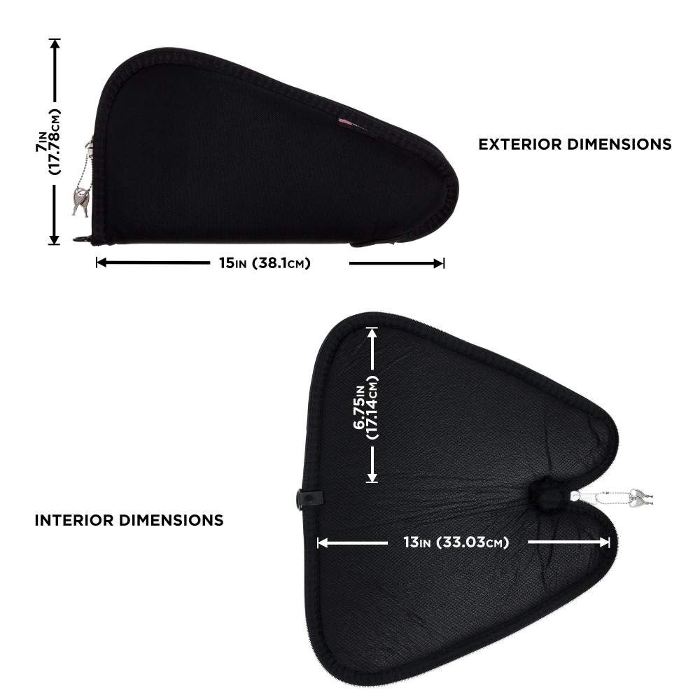 Allen Endura Lockable 13" Pistol Case Polyester Black