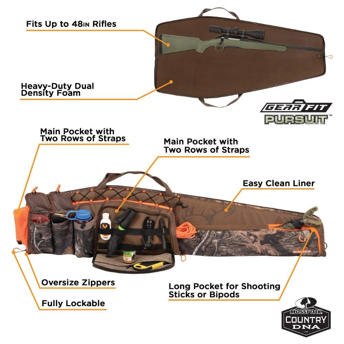 Allen Gear Fit Pursuit Bruiser Lockable 48" Rifle Case Polyester Mossy Oak Country DNA