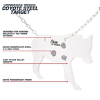 Allen EZ-Aim Coyote Silhouette Gong AR500 Steel Target