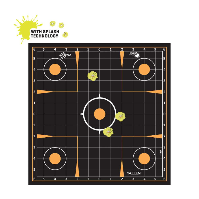 Allen EZ-Aim Splash Sight In Adhesive Target 12" Pack of 10