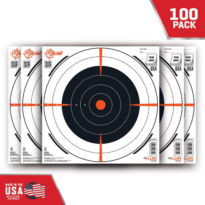Allen EZ-Aim Bullseye Target 12" Pad of 100