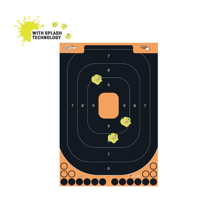 Allen EZ-Aim Splash Reactive Adhesive Target 12"x18" Pack of 25