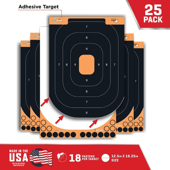 Allen EZ-Aim Splash Reactive Adhesive Target 12"x18" Pack of 25