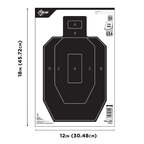 Allen EZ-Aim Half-Size IPSC Silhouette Target 12"x18" Pack of 50