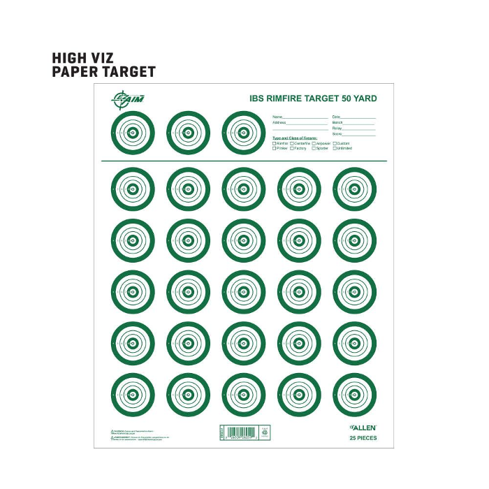 Allen EZ-Aim IBS Rimfire Target 14x17 Pack of 25