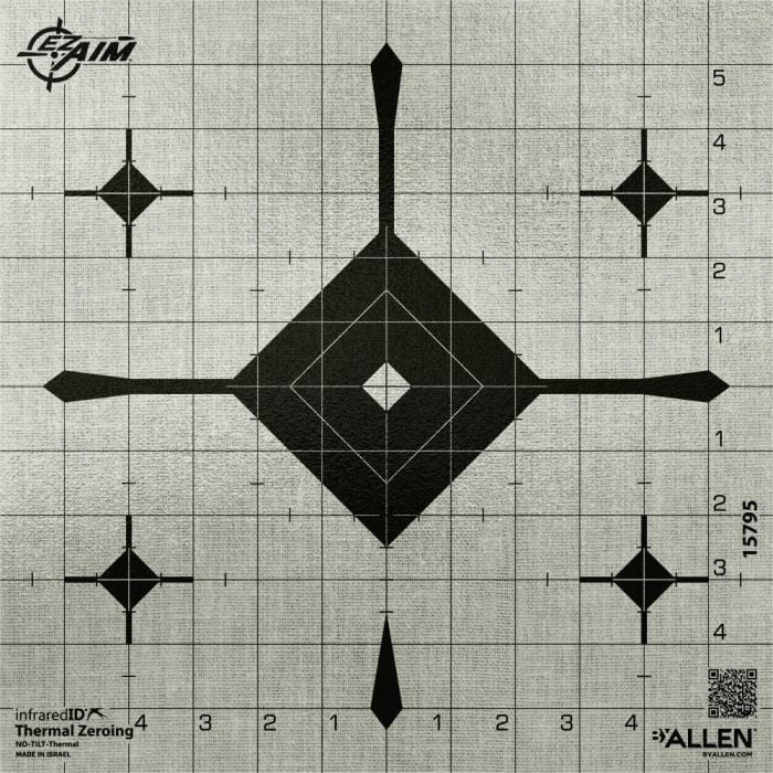 Allen EZ-Aim Thermal ID Grid Bullseye Target 12"