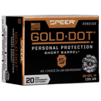 Speer Ammunition 38 Special +P 135 Grain Gold Dot Hollow Point 20 Count