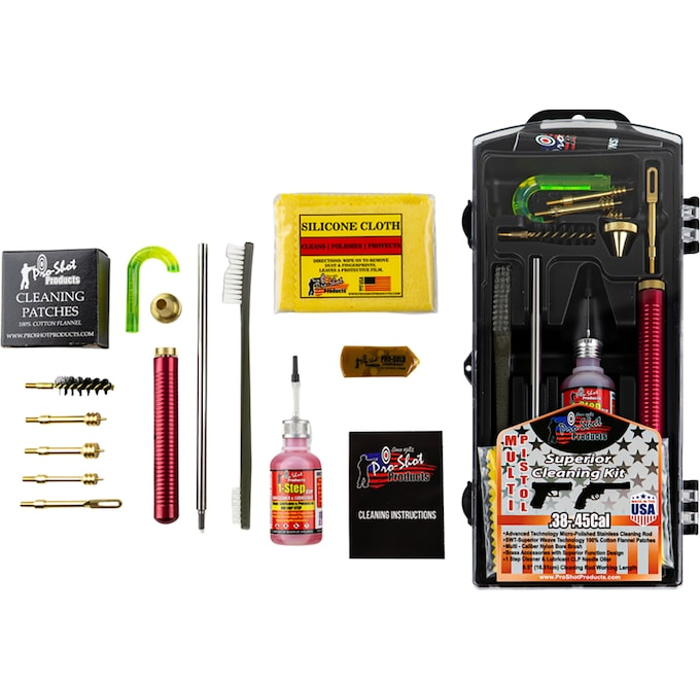 Pro-Shot Universal Pistol Cleaning Kit 38 - 45 Caliber