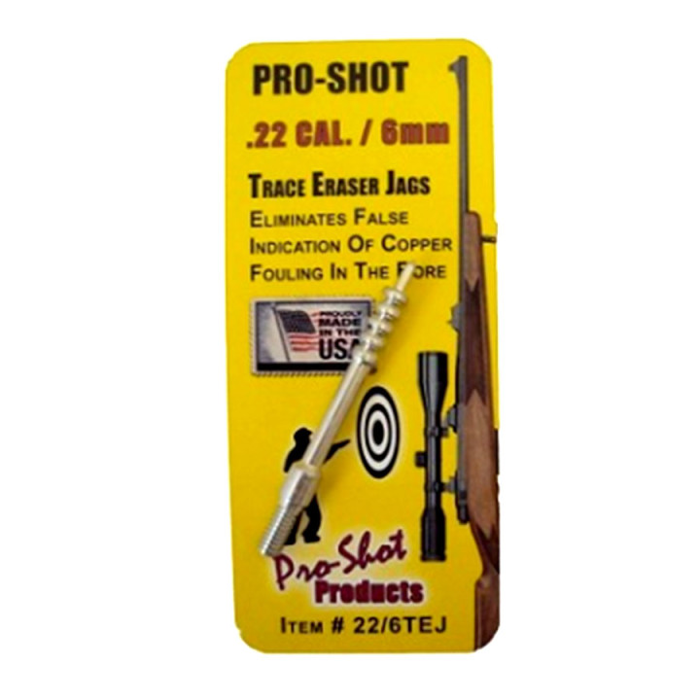 Pro-Shot Trace Eraser Cleaning Jag Brass 22 Caliber, 6mm 8-32 Thread
