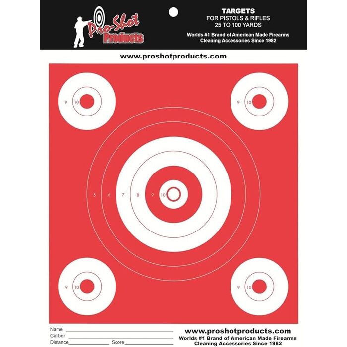 Pro-Shot Bullseye Heavy Paper Target Pack of 6