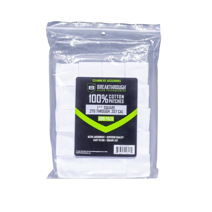 Allen Cotton Cleaning Patches 270 - 357 Caliber 1-3/4" Pack of 500